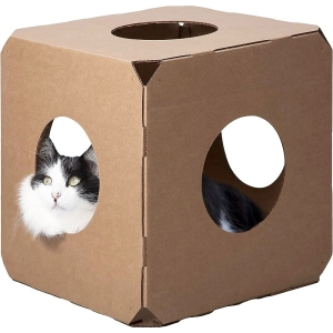 Caixa de papelão labirinto para gatos