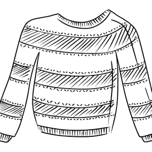 Sueter tricot 2 Fios, 100% Algodão