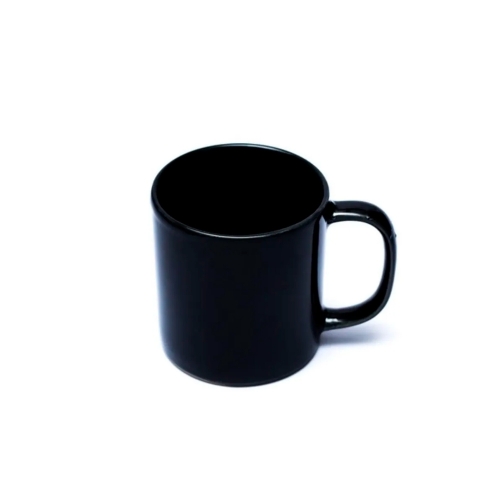 Caneca de Porcelana Reta Preta 200ml-CAP01