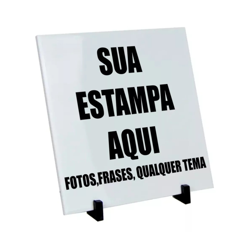 Azulejo (15x15) com uma frase escrita-AZL1