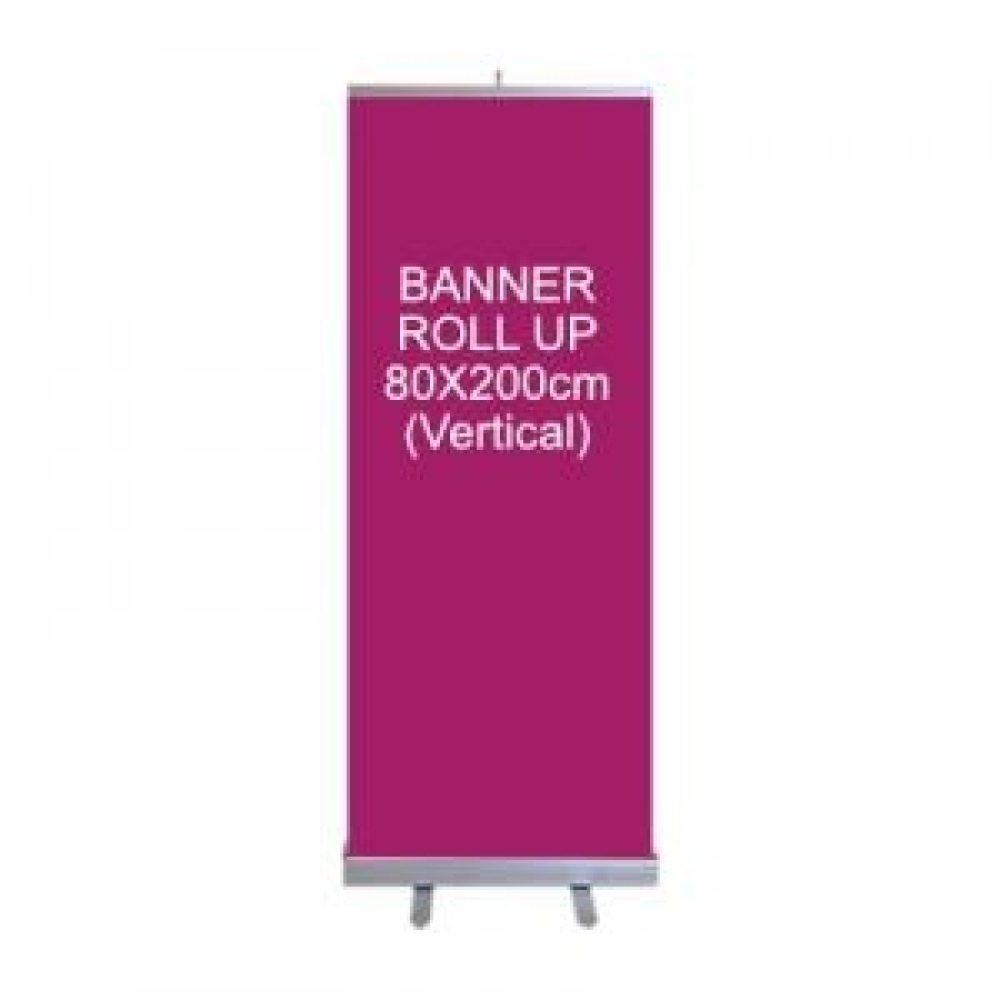 Banner RollUP - 200x80cm cores:4x0 - Material Lona 280g acabamento base preta-BNR05