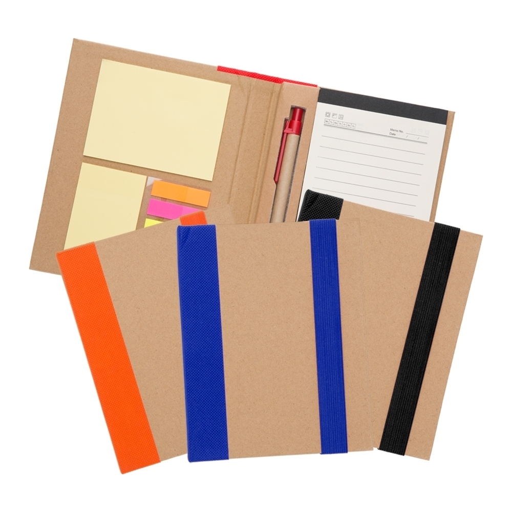 Bloco de Anotação com Autoadesivos e Caneta COLORIDO-ID XZ 13591-COL