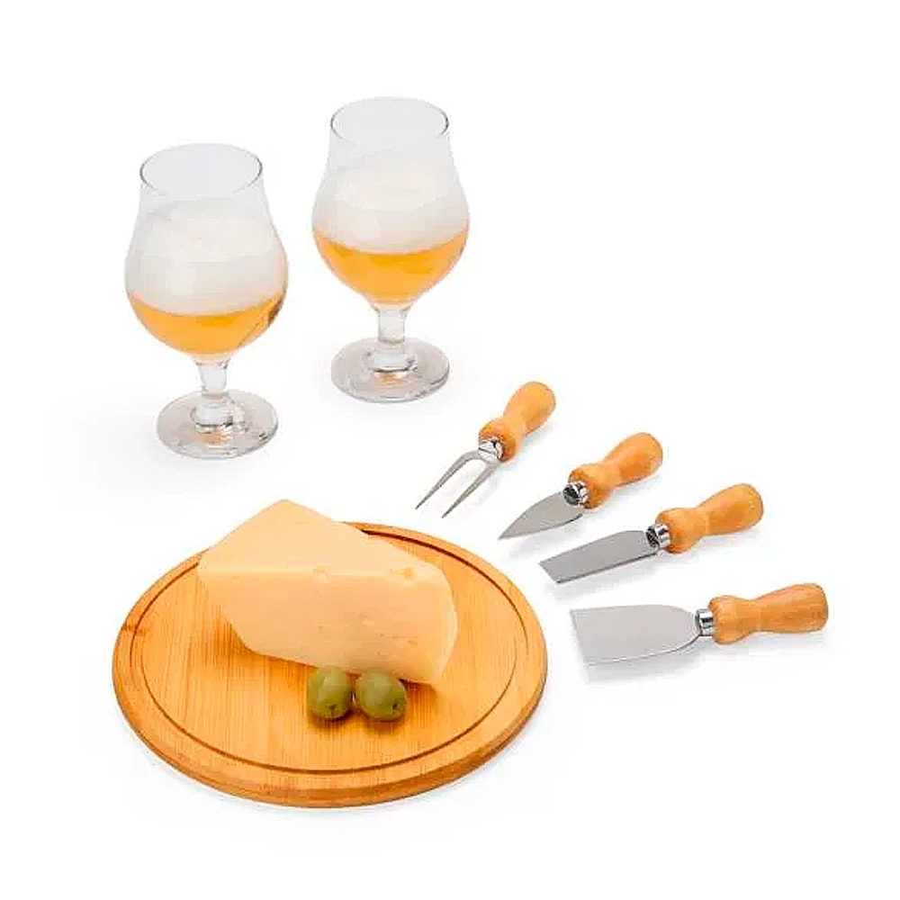 CONJUNTO PARA QUEIJO / CERVEJA - 7 PÇS