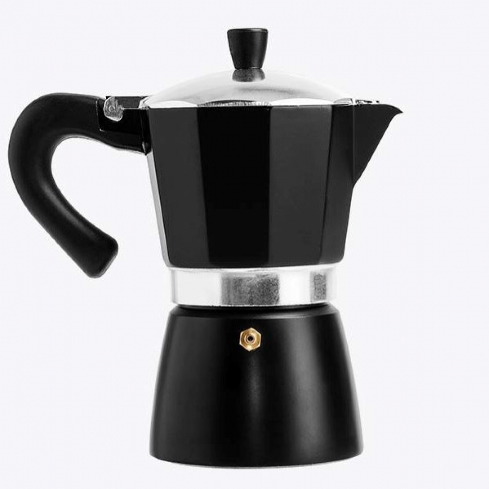 Cafeteira Italiana Em Alumínio - Preta - 300Ml-IG-00301