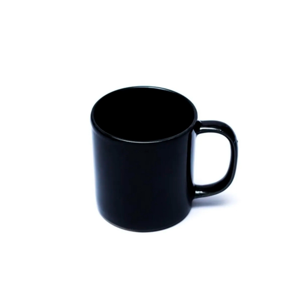 Caneca de Porcelana Reta Preta 200ml-CAP01
