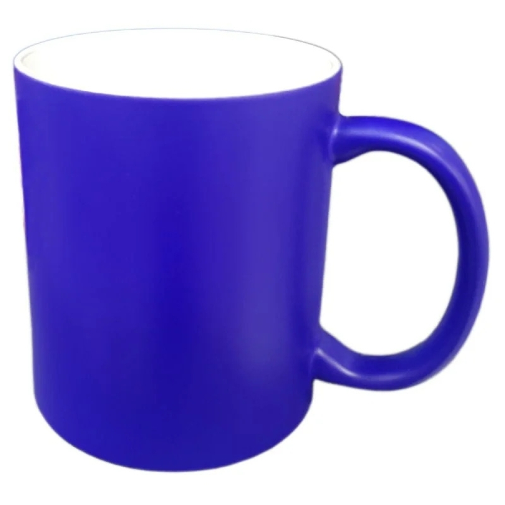 Caneca mágica fosca azul (Porcelana 325ml P/ Sublimação)-2448