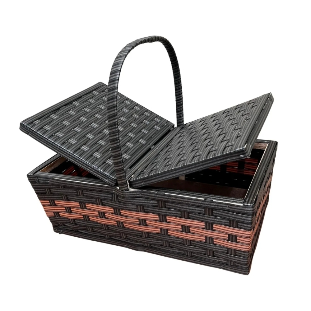 Cesta De Piquenique Em Fibra Sintética-CPQN1