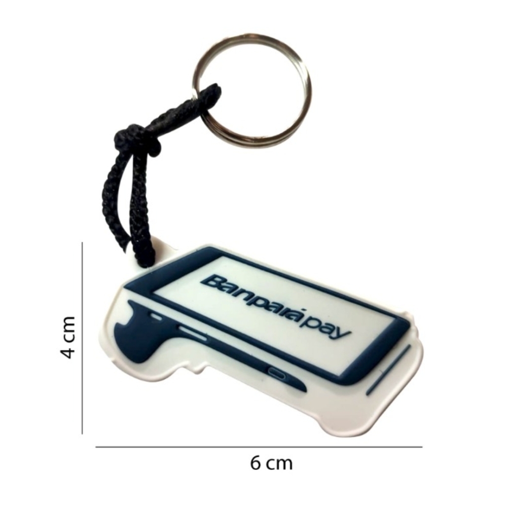 Chaveiro plano chapado com gravação em alto relevo -CHPA01