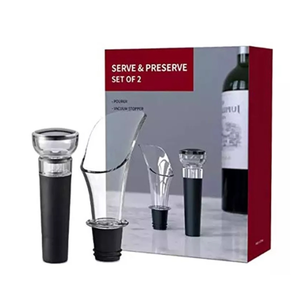 Conjunto de rolha para garrafa de vinho tinto que retém o frescor-TPGR02