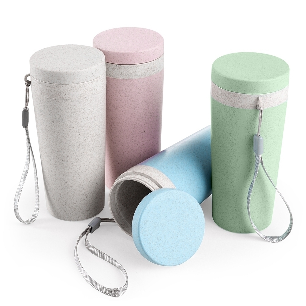 Copo Fibra de Bambu 350ml COLORIDO-ID XZ 03006B-COL