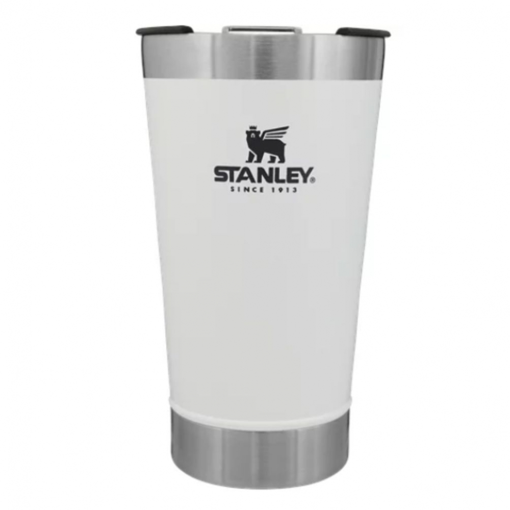 Copo Térmico de cerveja nightfall com tampa e abridor  BRANCO-ID SL 0292-BRA