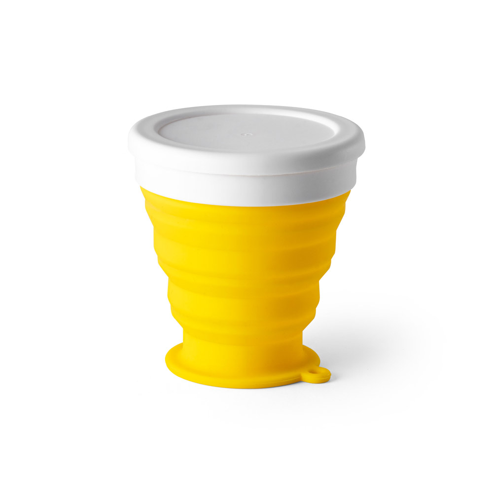 Copo de viagem dobrável 240 ml AMARELO-ID SP 94694-AMA