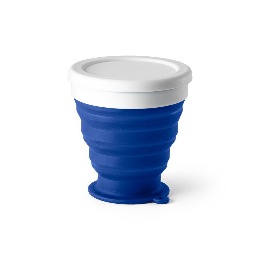 Copo de viagem dobrável 240 ml AZUL ESCURO-ID SP 94694-AZE