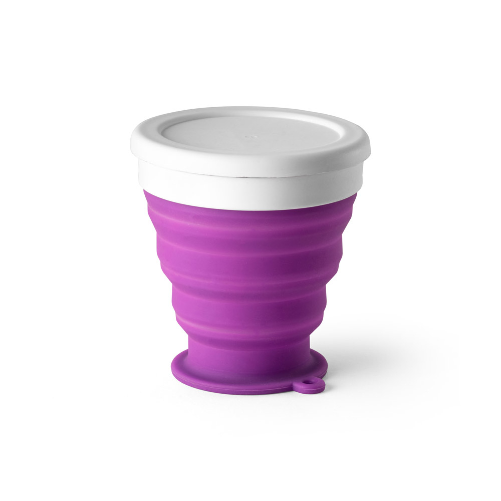 Copo de viagem dobrável 240 ml ROXO-ID SP 94694-ROX