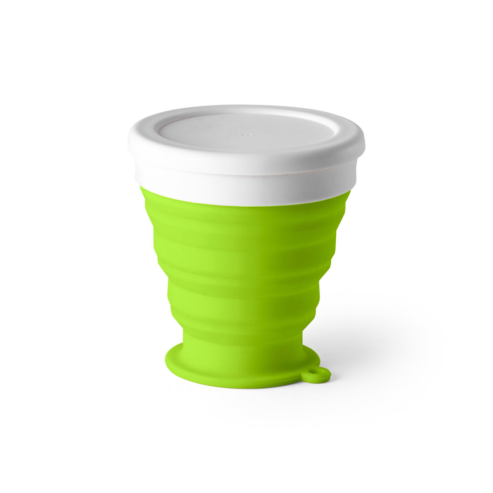 Copo de viagem dobrável 240 ml VERDE LIMÃO-ID SP 94694-VDL