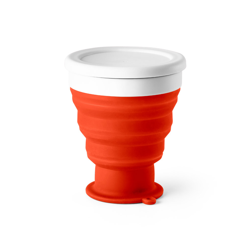 Copo de viagem dobrável 400 ml VERMELHO-ID SP 94695-VM