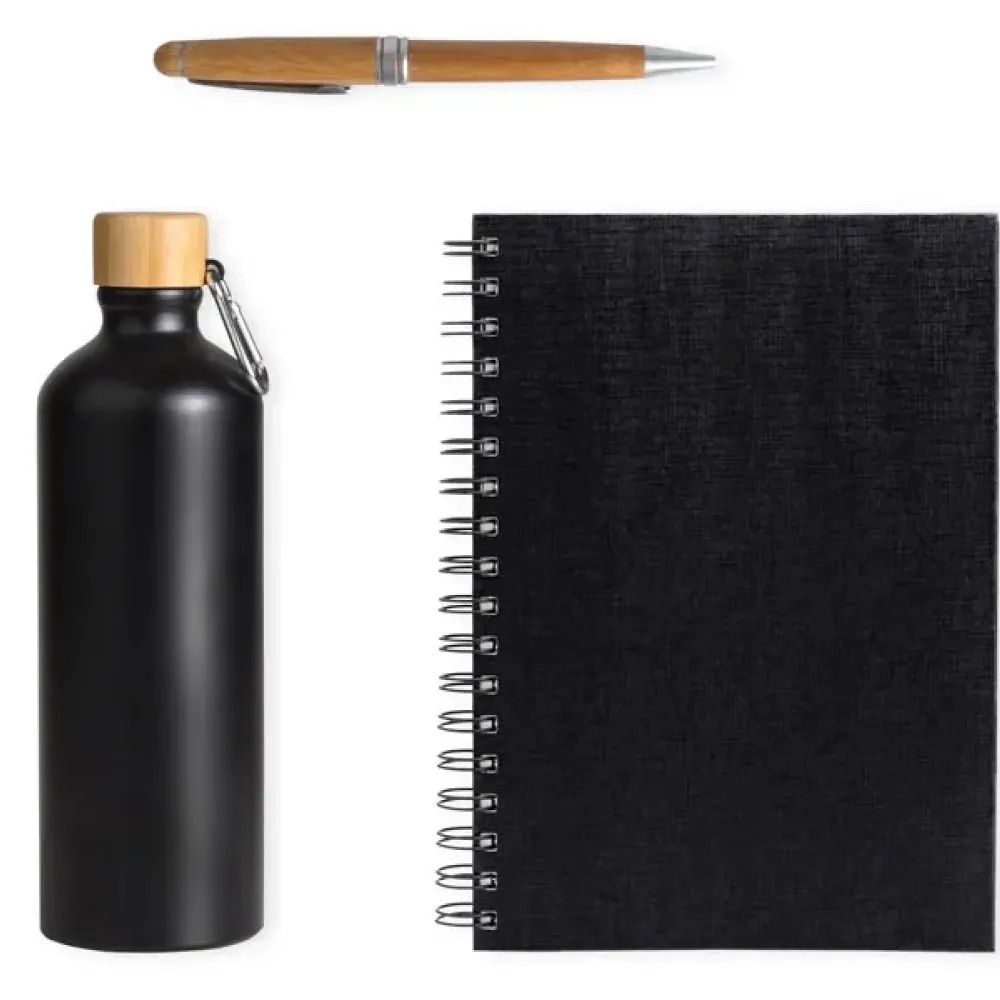 KIT GARRAFA, CADERNO E CANETA - 3 PÇS-KT-90285