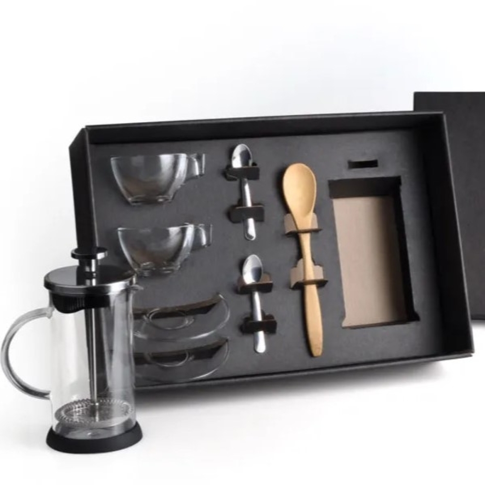 KIT PARA CAFÉ COM PRENSA FRANCESA - 8 PÇS-KT-90280