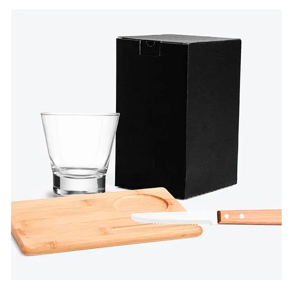 KIT PARA CAIPIRINHA EM BAMBU - 0,35 L - 3 PÇS