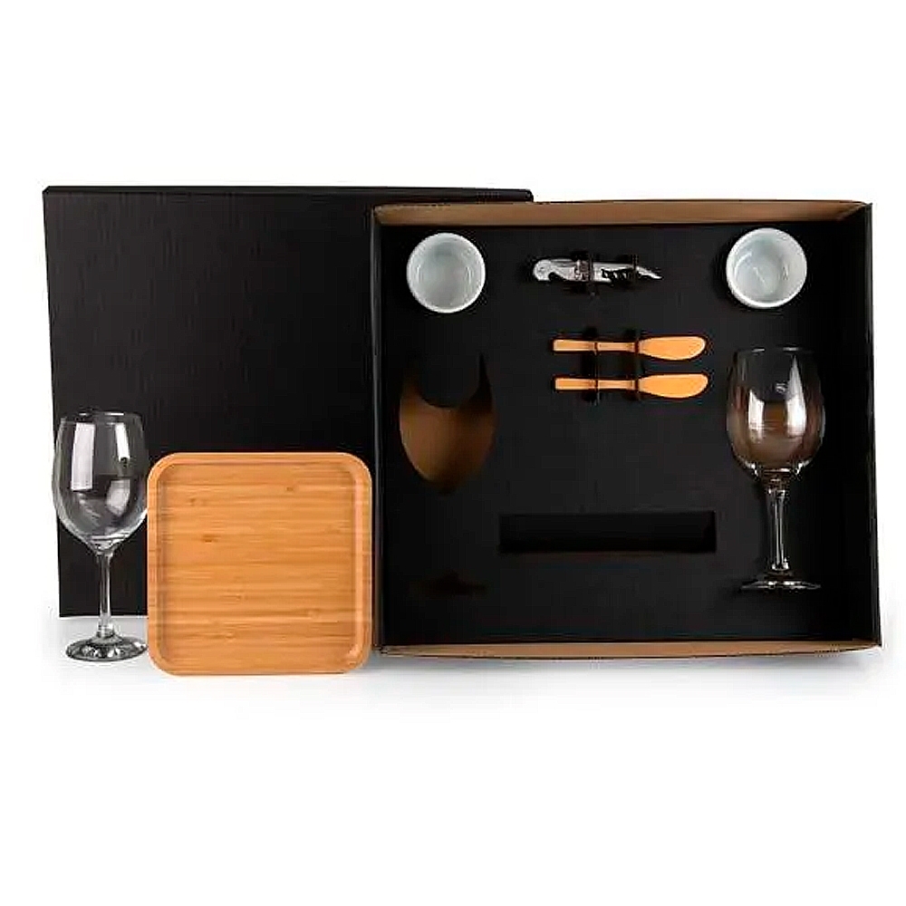 KIT PARA PETISCO / VINHO - 8 PÇS-KT-90247