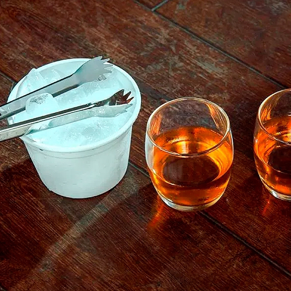 KIT PARA WHISKY COM BALDE - 4 PÇS