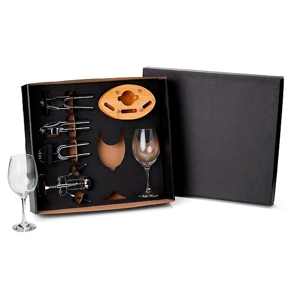 KIT VINHO E UTILIDADES - 7 PÇS-KT-90263