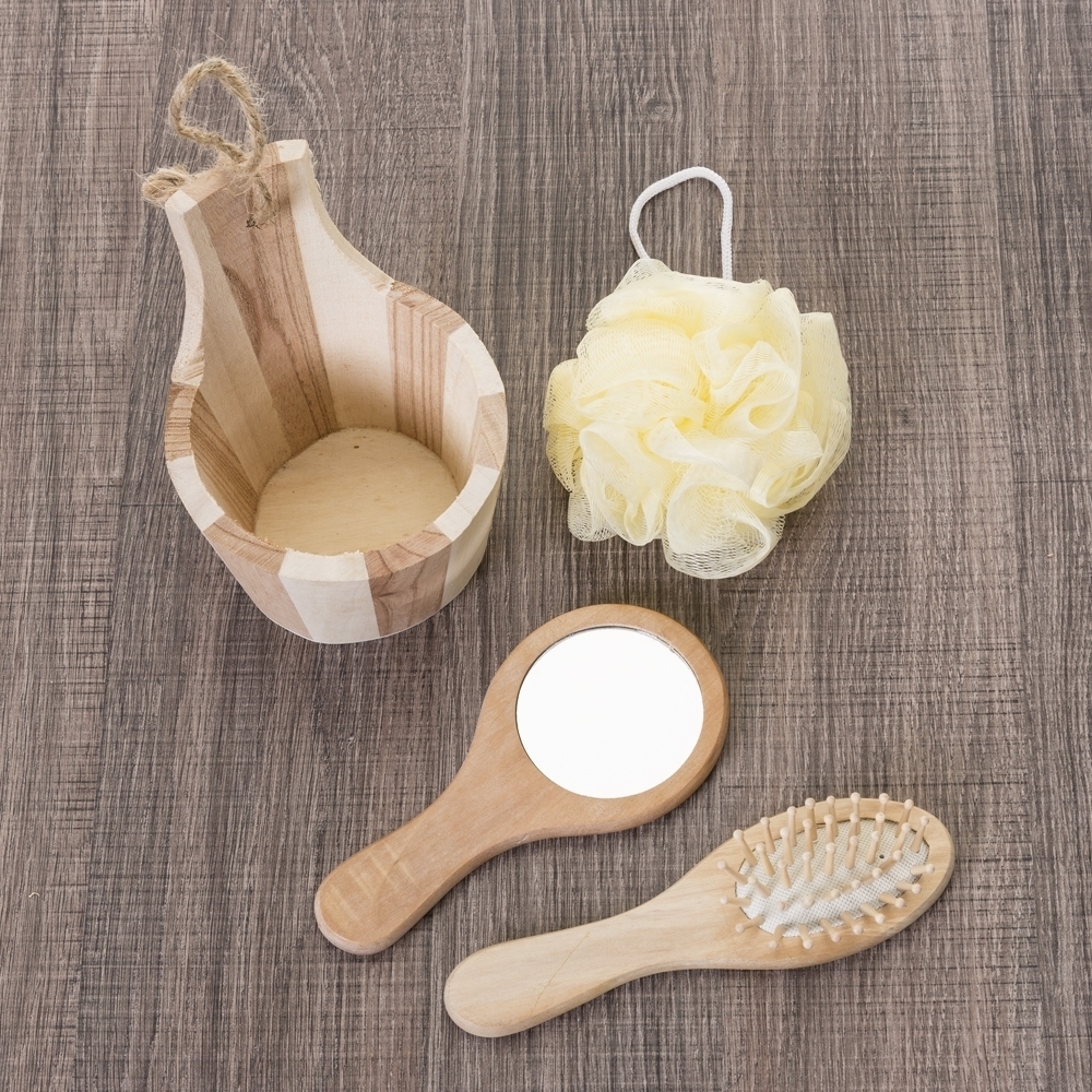 Kit Banho 3 Peças MADEIRA-ID XZ 12382-MAD