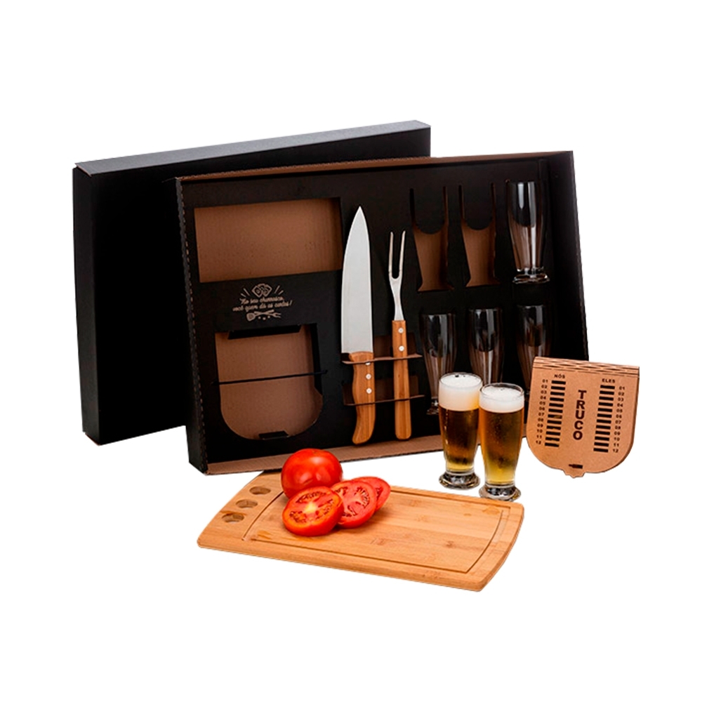 Kit Churrasco, Cerveja E Truco Com Baralho -KT-90054