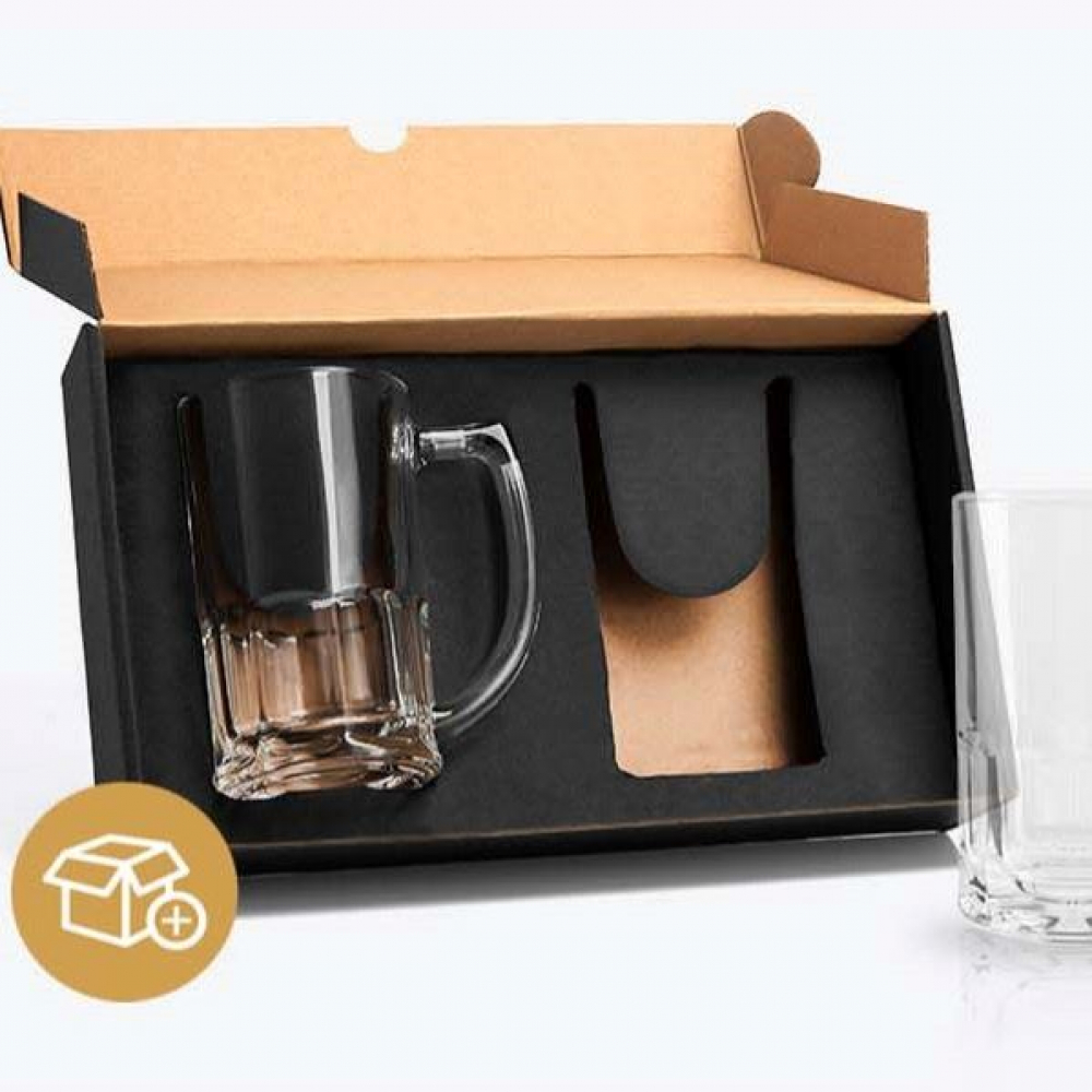 Kit Com Canecas De Vidro Para Chopp De 340 Ml-KT-90024