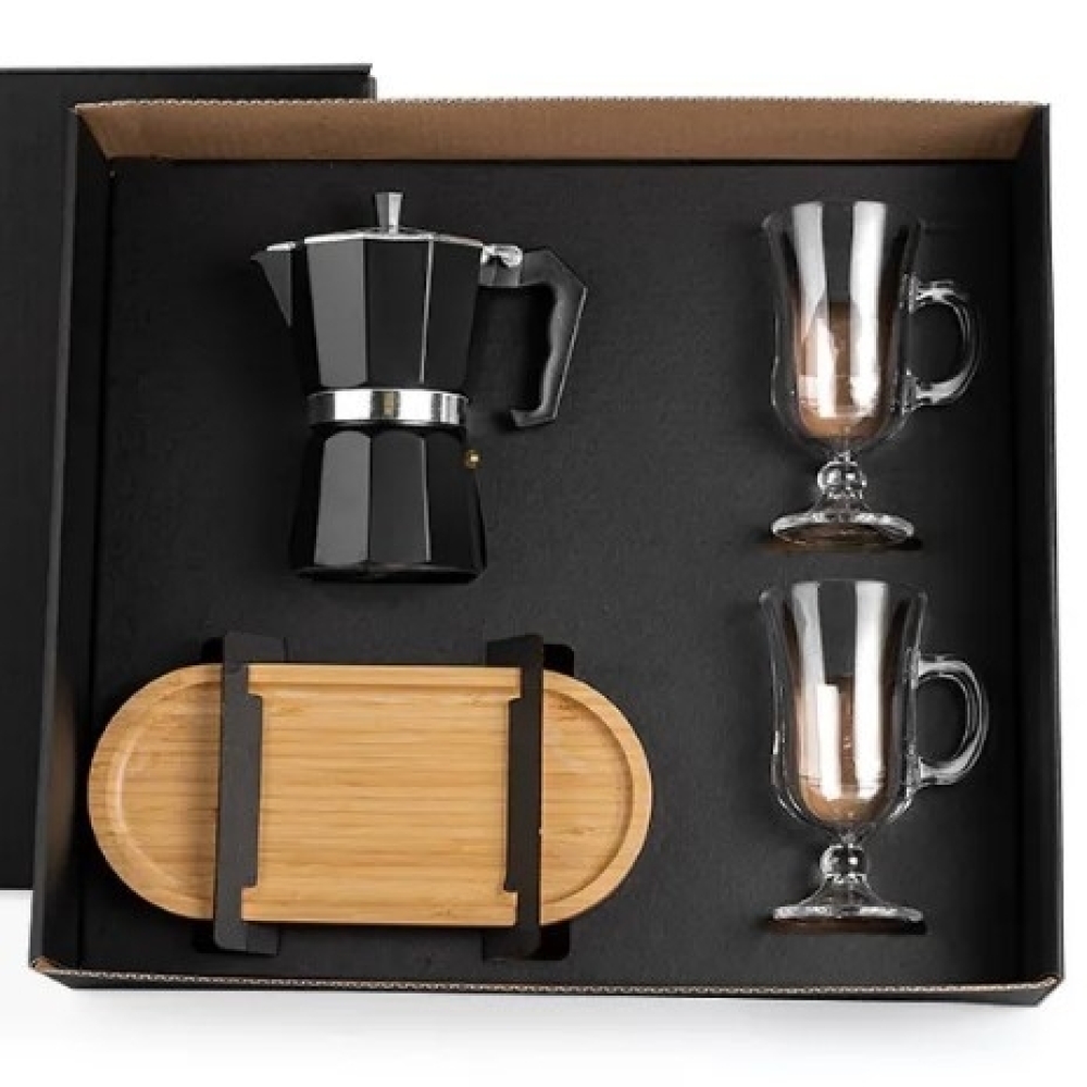 Kit Para Café Com Cafeteira Italiana - 4 Pçs-KT-90258