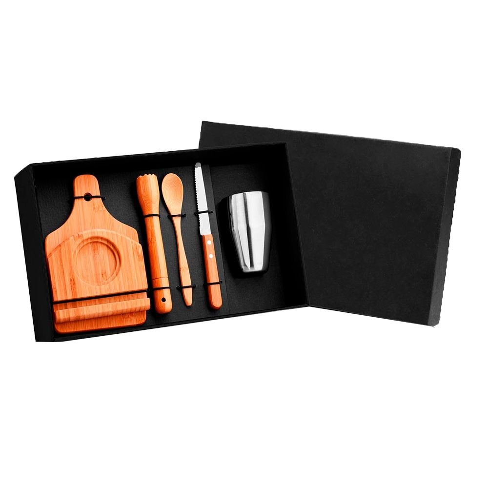 Kit Para Caipirinha Em Bambu - 6 Pçs KE-00443-KE-00443