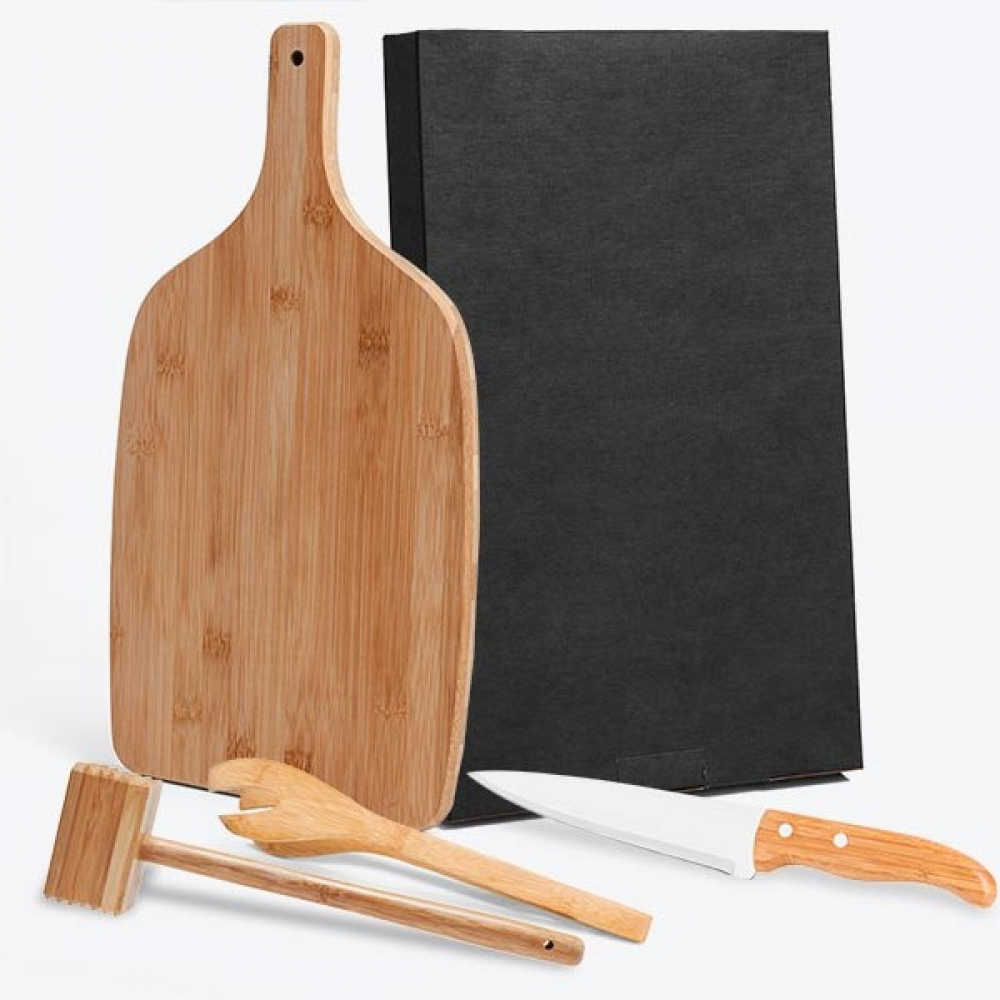 Kit Para Cozinha Com Tábua, Pegador E Martelo - 4 Pçs-MB-33303