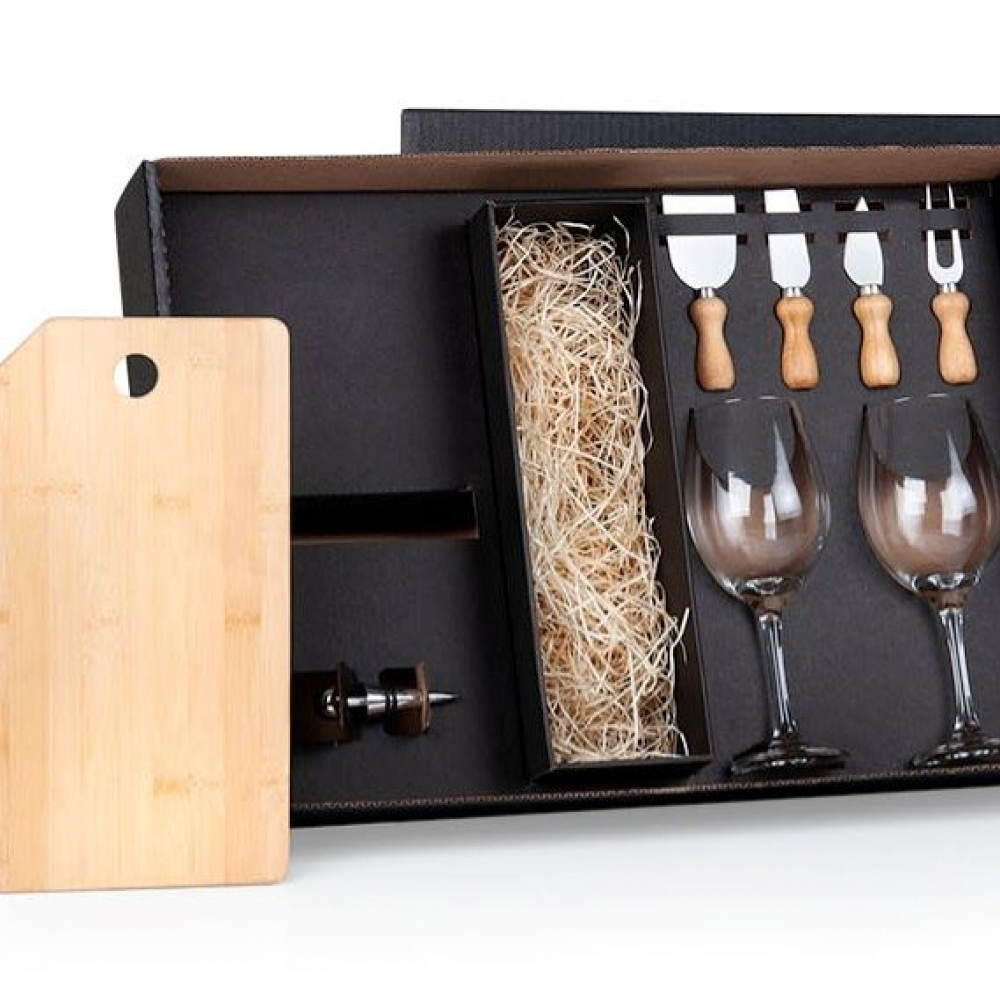 Kit Para Queijo E Vinho - 8 Pçs-KT-90198