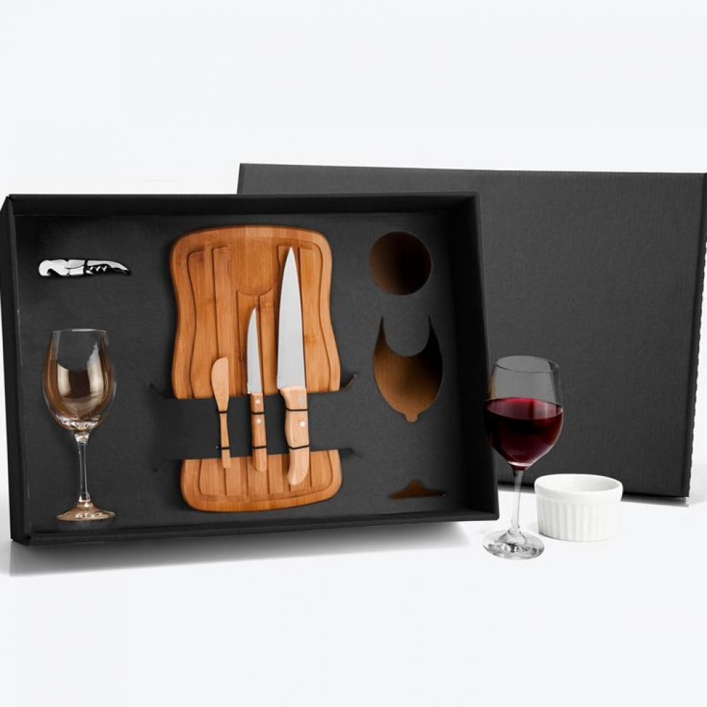 Kit Petisco, Cozinha E Vinho - 8 Pçs-KT-90052