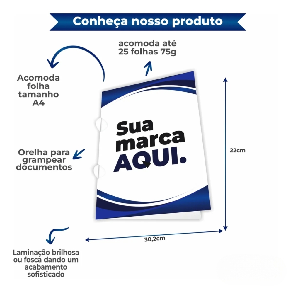 Pasta Personalizada Com Orelha A4-PPC01