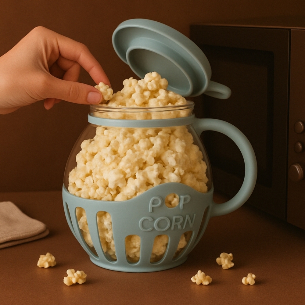 Pipoqueira de Vidro Micro-ondas sem óleo 2L