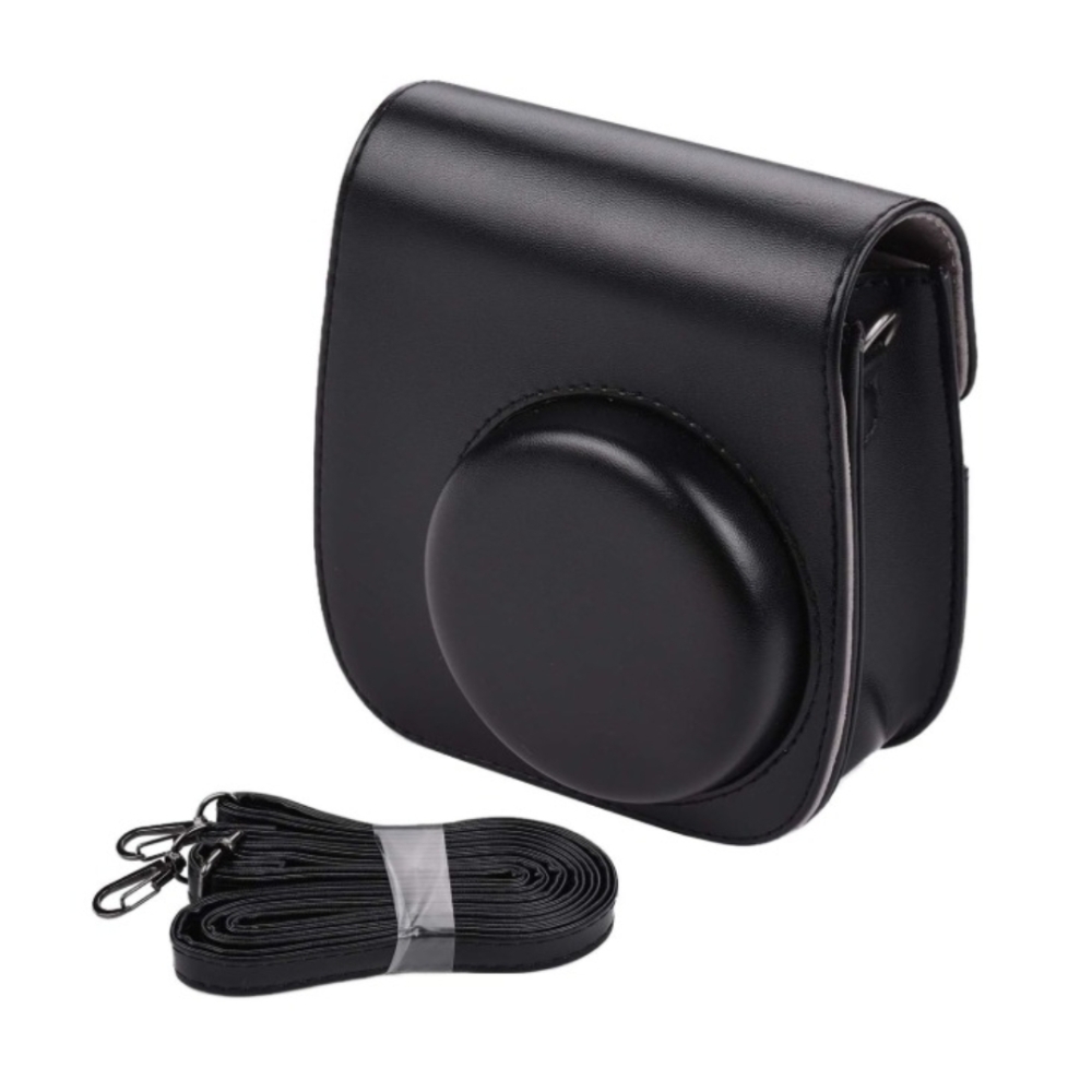 Porta-bolsa para câmera instantânea portátil em couro PU com alça de ombro-KKmoon 