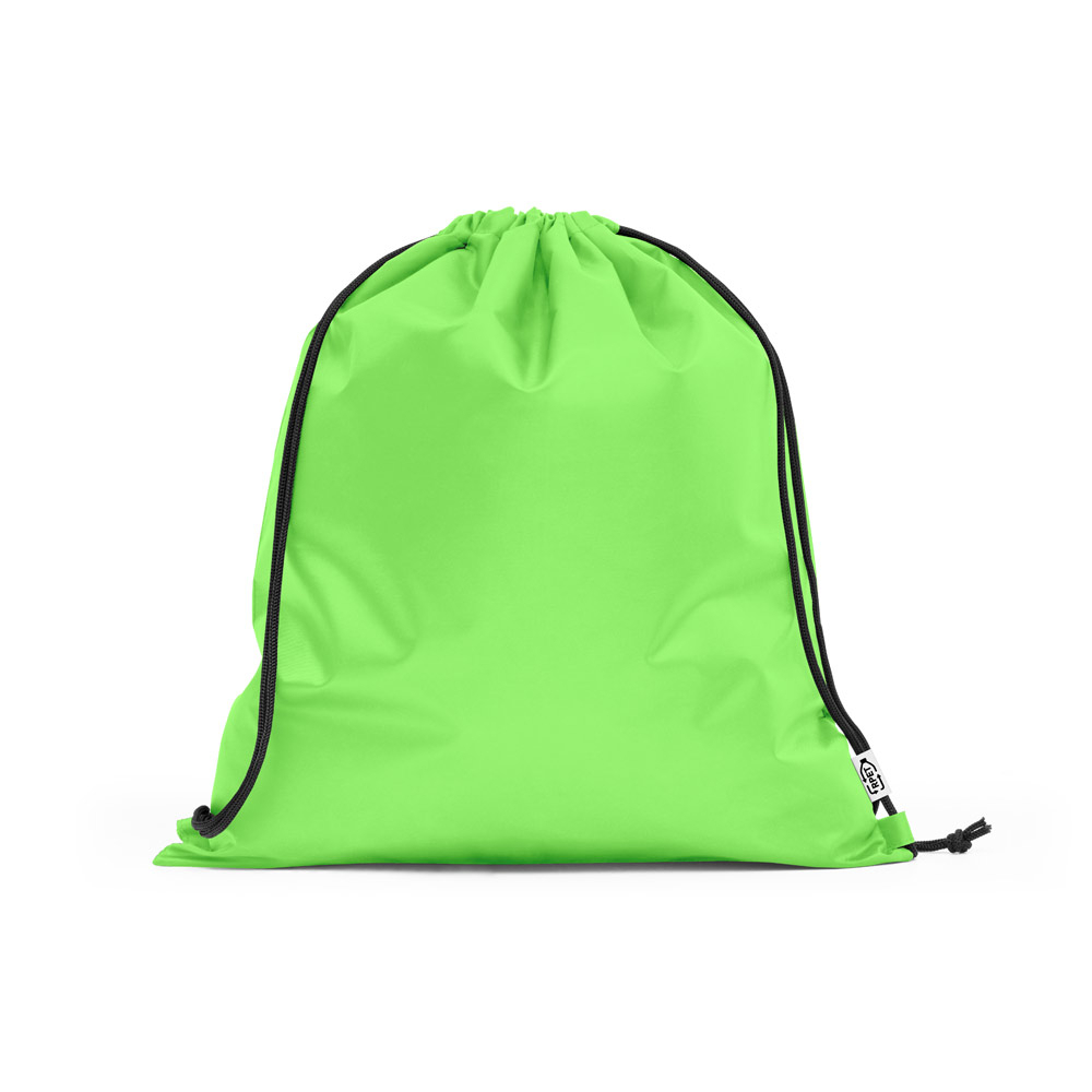 Sacola tipo mochila em rPET VERDE CLARO-ID SP 92931-VDC