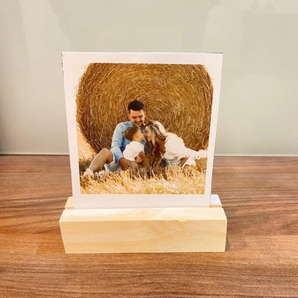 Suporte Fotos Madeira Polariode-SPPL1