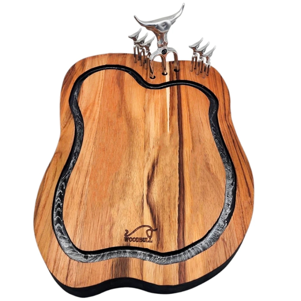 Tábua de Churrasco Personalizada Damascus Design-TACD0003