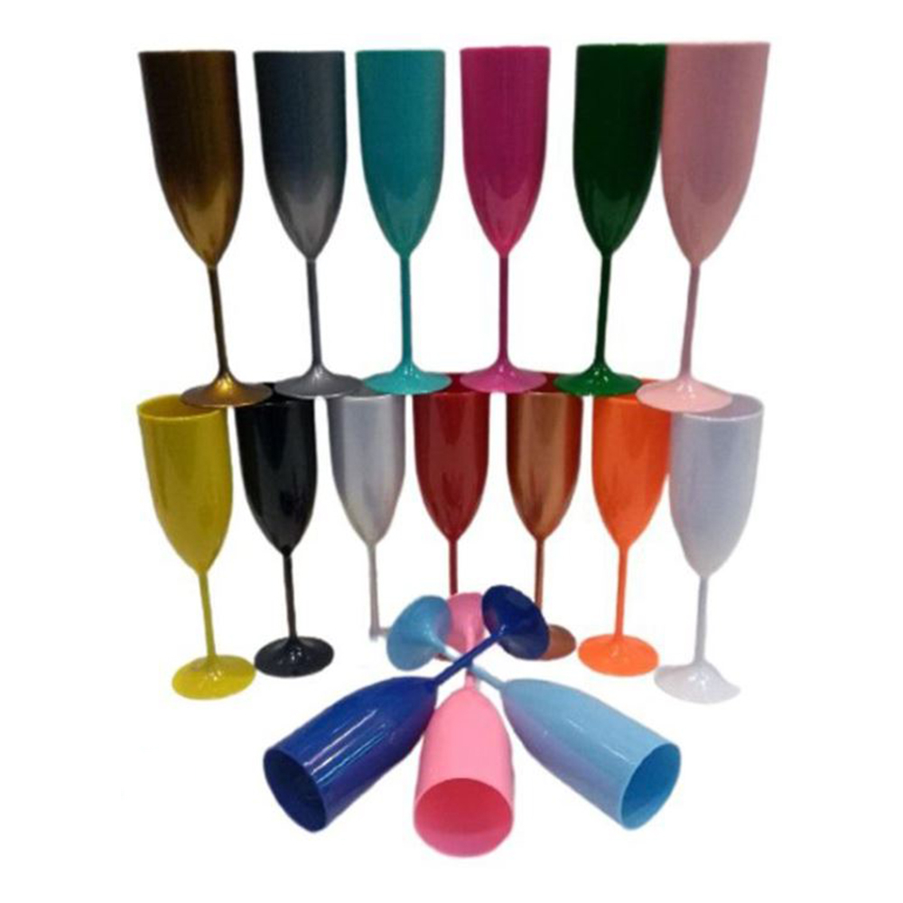 Taça Champagne 170ML Leitosa  COLORIDO-ID TCL 01-COL